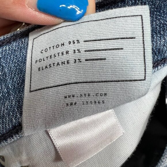 Ayr The Bomb Pop Straight Leg Distressed Raw Hem Jeans Size 31 - Picture 4 of 7